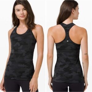Lululemon Cool Racerback II *Nulu Heritage 365 Camo Deep Coal Multi Size 12